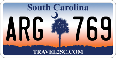 SC license plate ARG769