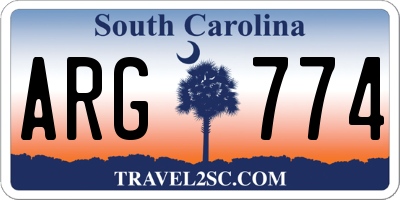 SC license plate ARG774
