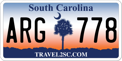 SC license plate ARG778