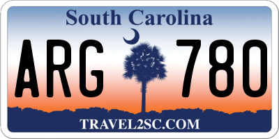 SC license plate ARG780
