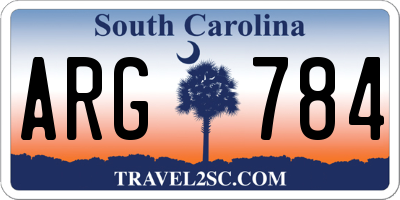 SC license plate ARG784
