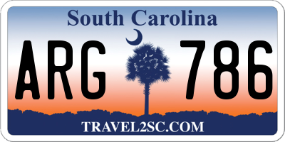 SC license plate ARG786