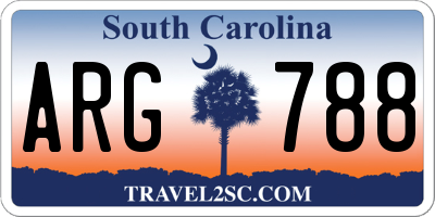 SC license plate ARG788