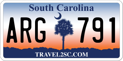 SC license plate ARG791
