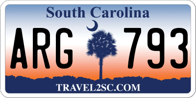 SC license plate ARG793