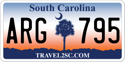 SC license plate ARG795