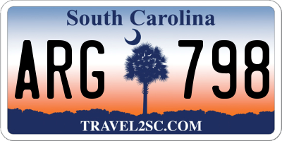 SC license plate ARG798
