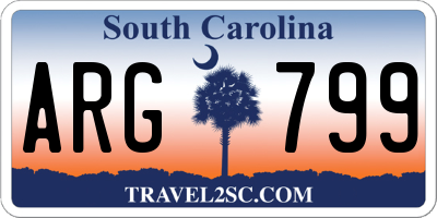 SC license plate ARG799