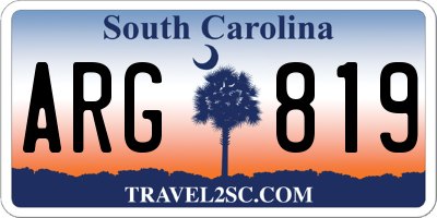 SC license plate ARG819