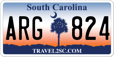 SC license plate ARG824