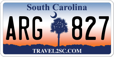SC license plate ARG827