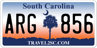 SC license plate ARG856