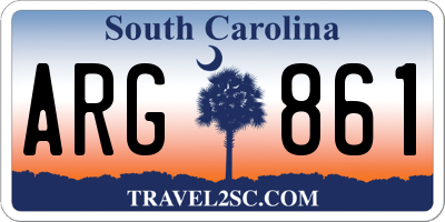 SC license plate ARG861