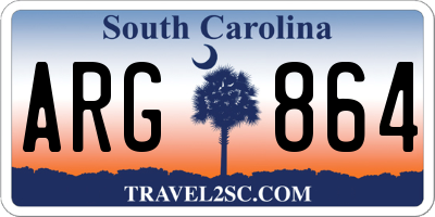 SC license plate ARG864