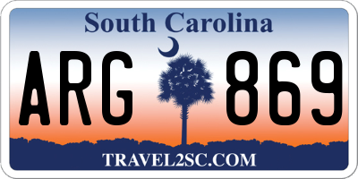 SC license plate ARG869