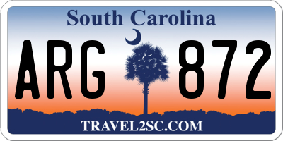 SC license plate ARG872