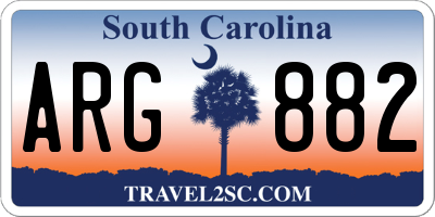 SC license plate ARG882