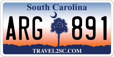 SC license plate ARG891