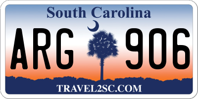 SC license plate ARG906