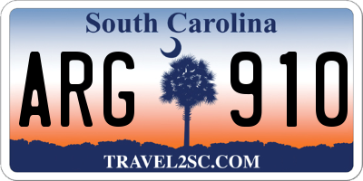 SC license plate ARG910