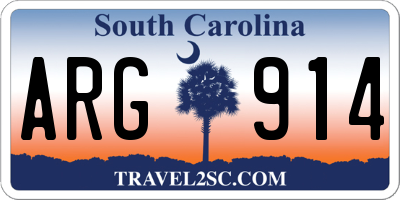 SC license plate ARG914
