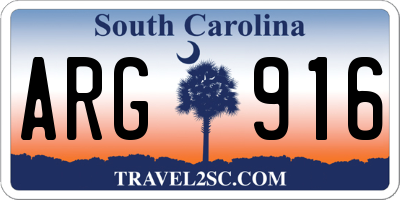 SC license plate ARG916