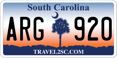 SC license plate ARG920