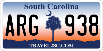 SC license plate ARG938