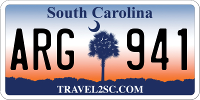 SC license plate ARG941