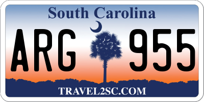 SC license plate ARG955