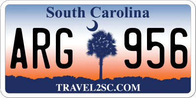 SC license plate ARG956