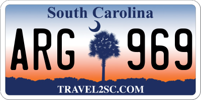 SC license plate ARG969