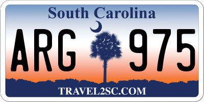 SC license plate ARG975