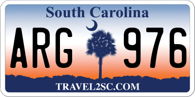 SC license plate ARG976