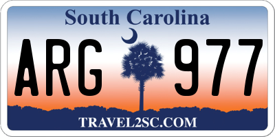 SC license plate ARG977