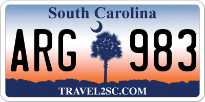 SC license plate ARG983