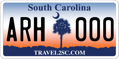 SC license plate ARH000