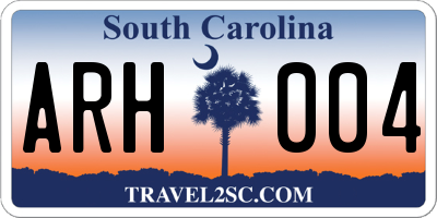 SC license plate ARH004