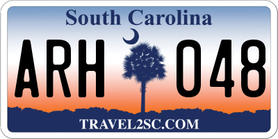 SC license plate ARH048