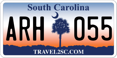SC license plate ARH055