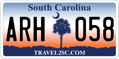 SC license plate ARH058