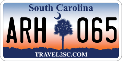 SC license plate ARH065