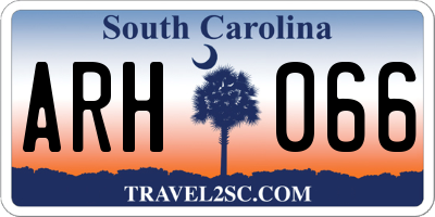 SC license plate ARH066