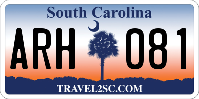 SC license plate ARH081
