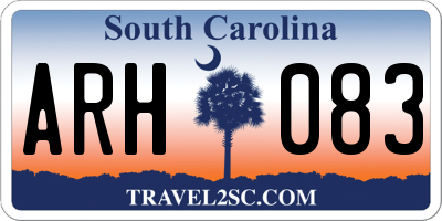 SC license plate ARH083