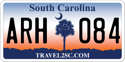 SC license plate ARH084