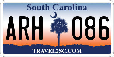 SC license plate ARH086