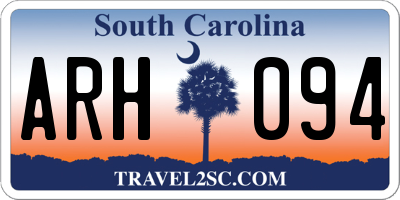 SC license plate ARH094