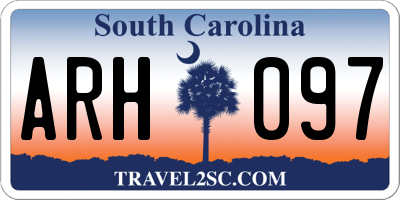 SC license plate ARH097