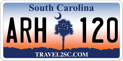 SC license plate ARH120